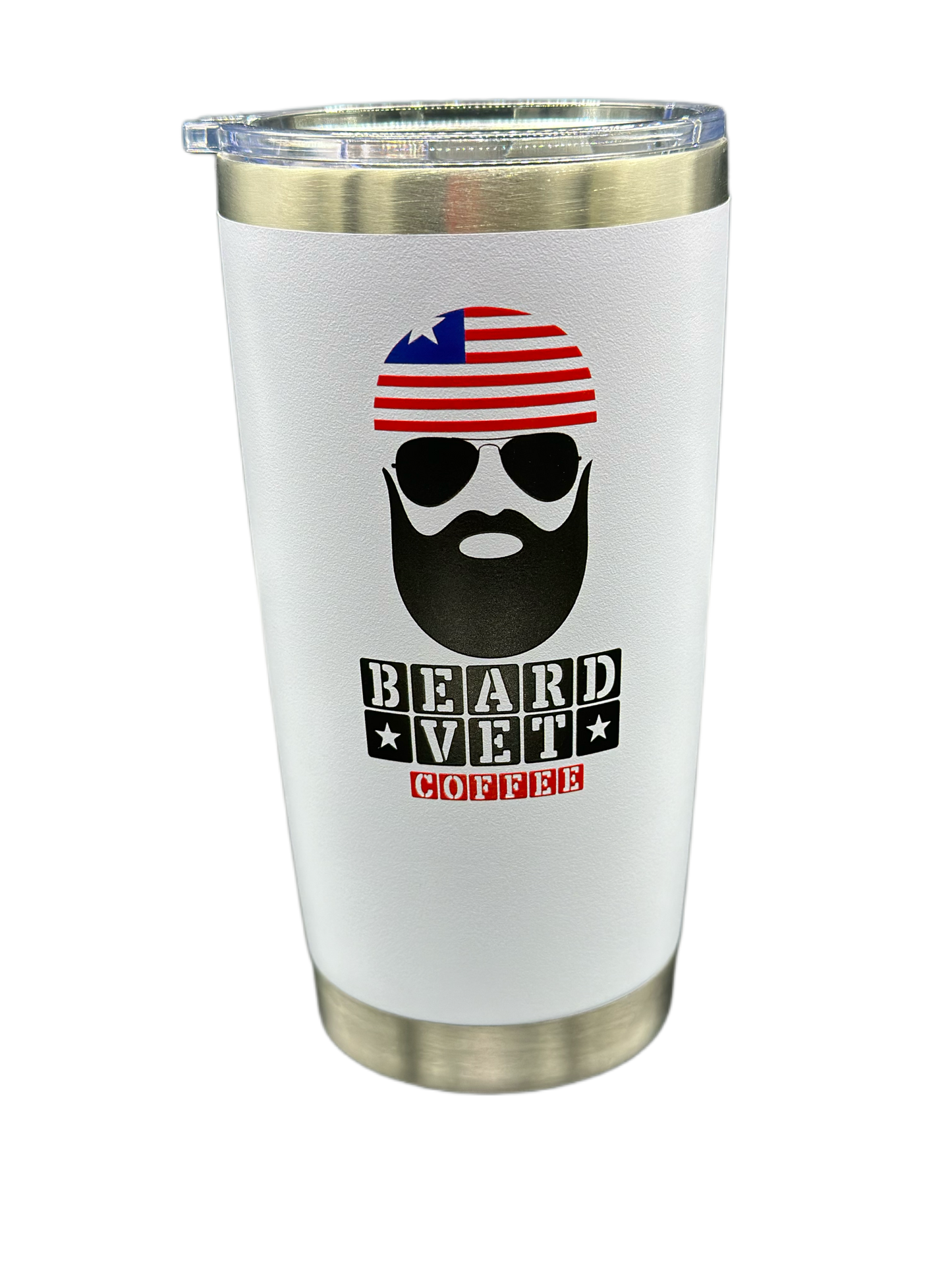 Beard Vet 20 oz. tumbler - White