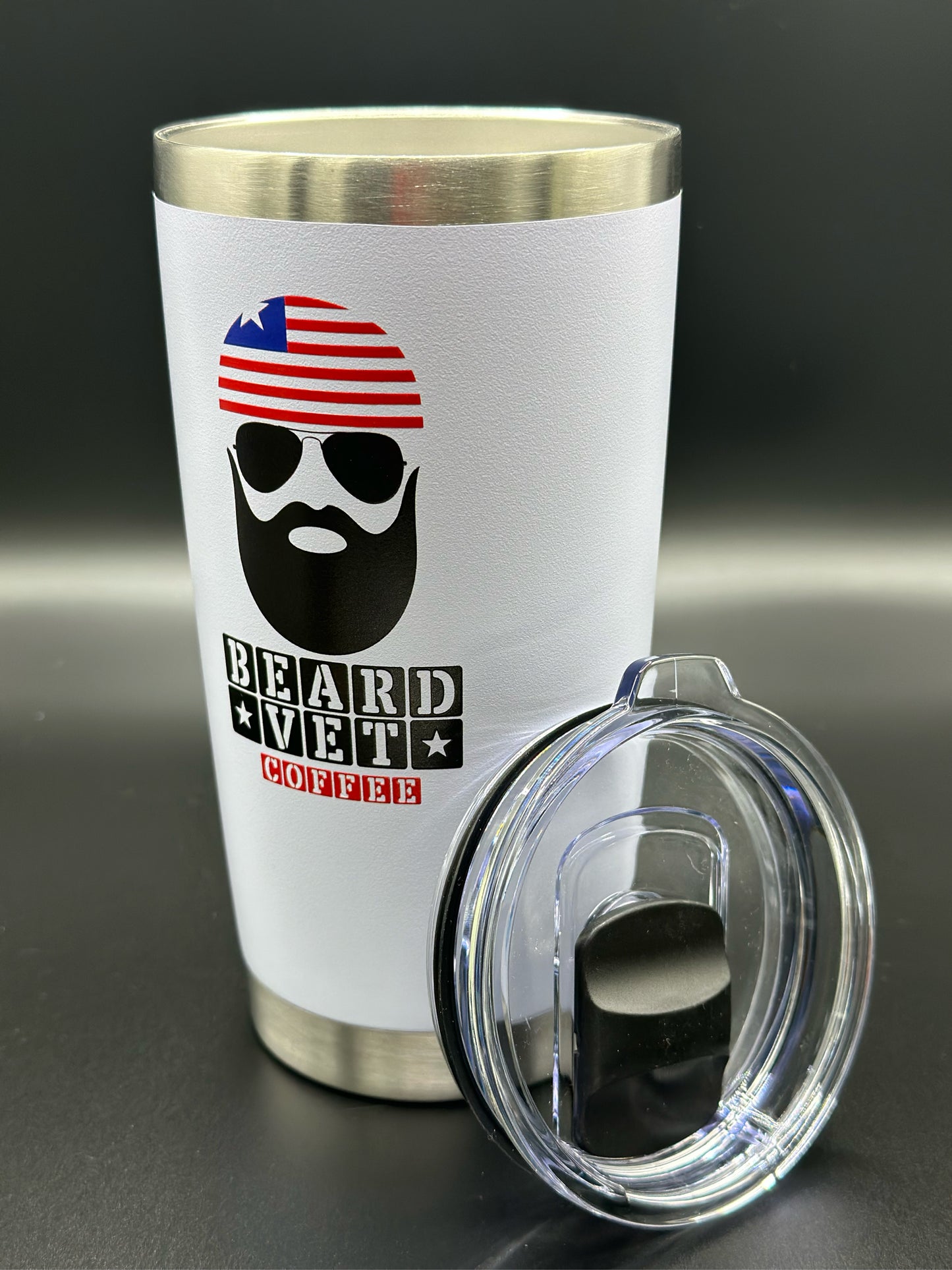 Beard Vet 20 oz. tumbler - White