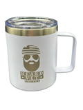 Beard Vet 12 oz Tumbler with Handle - White