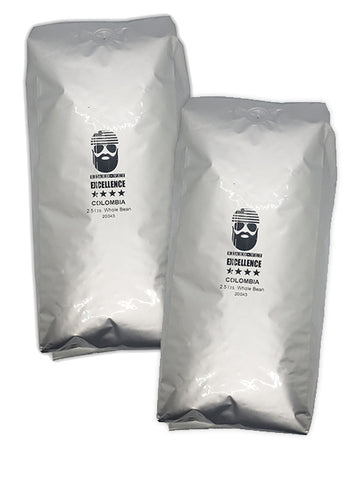 2 BAGS --Beard Vet Excellence Coffee 2.5 lb bag: Roll Call - WHOLE BEAN