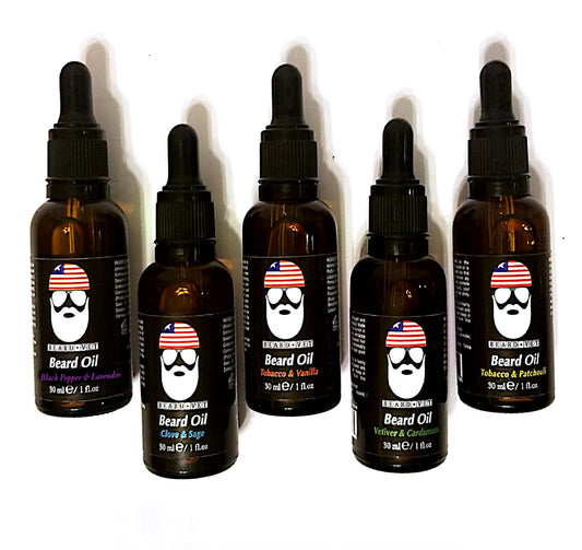 Variety Pack of 5 BEARD OIL SCENTS