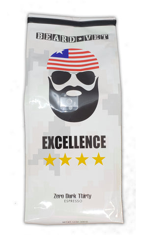 Beard Vet Excellence Coffee: Zero Dark 30 Espresso - VERY FINE GROUND